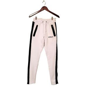 Echt Womens Joggers White M Zipper Pockets Ankles Drawstring Skinny Pants